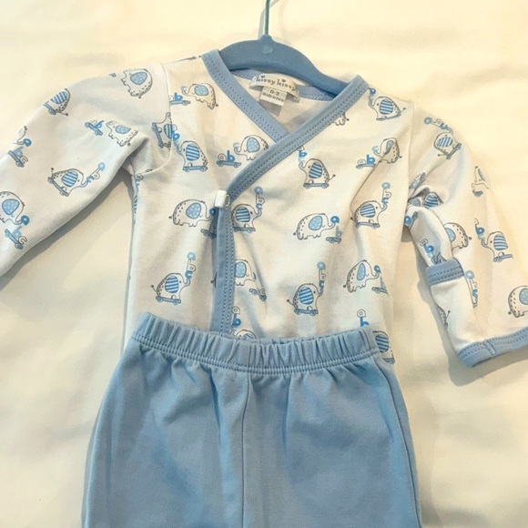Kissy Kissy 0-3 Month Elephant ABCs Blue Trouser Set - Picture 2 of 4